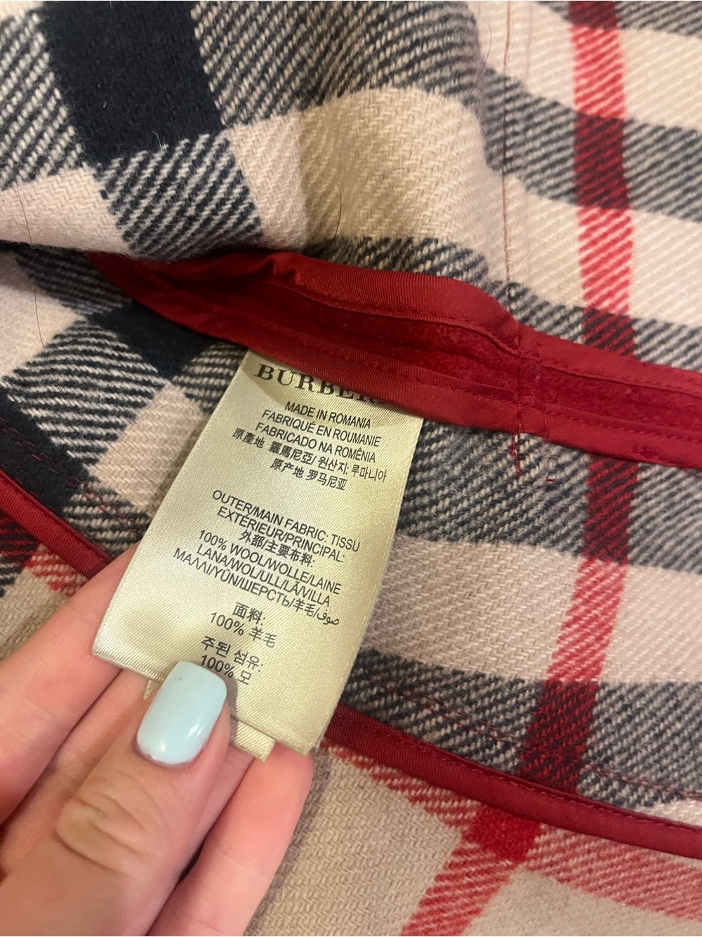 Burberry Red Hooded Toggle Women's Coat Size M - Picture 5 of 10